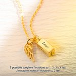 Collana personalizzata con urna per ceneri di animali domestici e testo inciso, gioiello commemorativo - Regalo per amanti degli animali