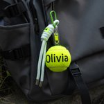 Gepersonaliseerde Tennisbal Sleutelhanger met Naam Tashanger Kerst Verjaardag Teamcadeau voor Coach Tennisliefhebbers en Teamgenoten