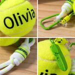 Gepersonaliseerde Tennisbal Sleutelhanger met Naam Tashanger Kerst Verjaardag Teamcadeau voor Coach Tennisliefhebbers en Teamgenoten