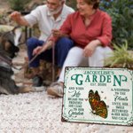Personalised Retro Floral Insect Animal Art Classic Metal Garden Sign Birthday Housewarming Gift