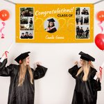 Personalised Congratulations Class of 2026 Graduate Photo Collages Banner with 3-17 Photos and Name Party Decor Graduation Gift for Graduates