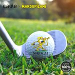 Pallina da golf personalizzata con iniziale e nome per gli amanti del golf e per i giocatori Callie × Marsupilami®.