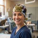 Personalised Pet Character Face Photo Design Adjustable Unisex Scrub Cap Birthday Nurse Week Gift for Veterinarian Nurse