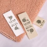 Personalized 100% Cotton Sewing Labels Tags with Name and Text for Clothing Handmade Item Set of 50 Gift for Knitting DIY Craft Lovers
