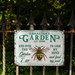 Personalised Retro Floral Insect Animal Art Classic Metal Garden Sign Birthday Housewarming Gift