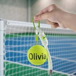 Gepersonaliseerde Tennisbal Sleutelhanger met Naam Tashanger Kerst Verjaardag Teamcadeau voor Coach Tennisliefhebbers en Teamgenoten