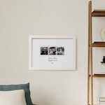 Personalized 3 Photos Collage Framed Art Painting with Text Wall Decor Valentine's Day Anniversary Engagement Gift for Couple