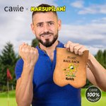 Personalized Long-Tailed Marsupilami Golf Ball Bag Sack with 2 Golf Balls Golf Accessories Birthday Gift for Golf Players | Callie × Marsupilami®