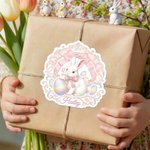 Personalizzato carino uovo di Pasqua coniglietto etichette adesive impermeabili con nome decorazione regalo giorno di Pasqua bomboniere per bambini
