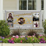 Personalised Congratulations Class of 2026 Graduate Photo Collages Banner with 3-17 Photos and Name Party Decor Graduation Gift for Graduates