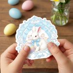 Personalizzato carino uovo di Pasqua coniglietto etichette adesive impermeabili con nome decorazione regalo giorno di Pasqua bomboniere per bambini