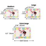 Personalised Cute Black Girl Bunny Initial Biscuit Tin Box with Text Storage Accessories Easter Party Gift for Girls