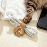 Personalised Oil Painting Style Pet Photo PU Leather Magnetic Bookmark Clip with Name Reading Accessories Birthday Gift for Pet Lovers