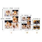 Rompecabezas personalizado de bloques tipo construcción con texto y de 1 a 5 fotos regalo de cumpleaños o aniversario para parejas y familia