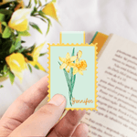 Personalisierte Geburt Blume Magnetische Lesezeichen Clip mit Namen Lesen Verwendung Geburtstag Geschenk für Lehrer Studenten Lesen Liebhaber