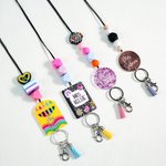 Personalized Pencil Tassel Bead Lanyard with Text Back to School Appreciation Teacher's Day Gift for Teachers Administrators