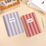 Personalized Colorful Striped A5 Notebook with Name and Text Recording Accessory Daily Use Back to School Gift for Students Friends