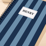 Personalized Colorful Striped A5 Notebook with Name and Text Recording Accessory Daily Use Back to School Gift for Students Friends