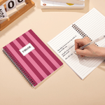 Personalized Colorful Striped A5 Notebook with Name and Text Recording Accessory Daily Use Back to School Gift for Students Friends