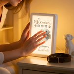 Personalized Whenever You Miss Me Look in This LED Photo Frame Mirror with Name Memorial Sympathy Gift for Pet Owners