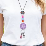 Personalized Pencil Tassel Bead Lanyard with Text Back to School Appreciation Teacher's Day Gift for Teachers Administrators