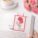 Personalized Birth Flower Magnetic Bookmark Clip with Name Reading Use Birthday Gift for Teachers Students Reading Lovers