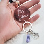 Personalized Pencil Tassel Bead Lanyard with Text Back to School Appreciation Teacher's Day Gift for Teachers Administrators