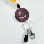 Personalized Pencil Tassel Bead Lanyard with Text Back to School Appreciation Teacher's Day Gift for Teachers Administrators