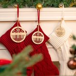 Personalized Piano Snowflake Christmas Wood Ornament Gift Tag with Name and Year Holiday Party Favors Hanging Tree Decor Gift for Family