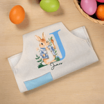 Henkilökohtainen seppele Söpö Peter Rabbit nimi Kid Esiliina Chef Hat Set säilytyslaukku ja etutasku leivonta pääsiäinen lasten päivä lahja lapsille