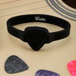 Personalized Engraved Name Silicone Guitar Pick Holder Wristband with  5 Picks Daily Use Birthday Gift for Guitar Music Lovers