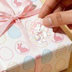 Personalizzato carino uovo di Pasqua coniglietto etichette adesive impermeabili con nome decorazione regalo giorno di Pasqua bomboniere per bambini