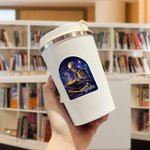 Personalized Funny Bookworm Skull Waterproof Stickers Labels with Name Birthday Gift for Book Lovers Friends