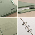 Cuaderno binder personalizado de cuero pu con logotipo nombre eslogan y año regalo de cumpleaños y aniversario para amigos y mujeres