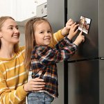 Personalisierter Musik-Player Kühlschrankmagnet im Album-Cover Design mit eigenem Foto und Wunschlied Geburtstag Jahrestag Geschenk für Familie Paare
