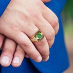 Gepersonaliseerde High School College Klasse Ring met geboortesteen en gegraveerde tekst Afstuderen Verjaardag Gift voor afgestudeerden