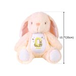 Personalized Butterfly Cute Rabbit Plush Easter Bunny Stuffed Toy with Initial and Name Birthday Easter Gift for Newborns Kids