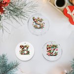 Personalized Santa Hat Elf Candy Cane Initial Christmas Ornament with Name Home Tree Decor Christmas Gift for Family Kids