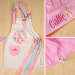 Henkilökohtainen seppele Söpö Peter Rabbit nimi Kid Esiliina Chef Hat Set säilytyslaukku ja etutasku leivonta pääsiäinen lasten päivä lahja lapsille