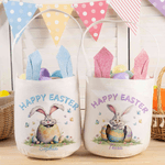 Panier de Pâques Personnalisé avec Nom Décoration de Fête Cadeau de Pâques pour Garçons Filles