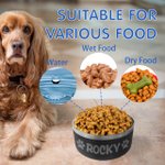 Personalised Food-grade Stainless Steel 32oz Engraved Dog Bowl Water Dish with Name Non-slip Pet Feeding Supplies Gift for Pet Lovers