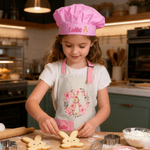 Henkilökohtainen seppele Söpö Peter Rabbit nimi Kid Esiliina Chef Hat Set säilytyslaukku ja etutasku leivonta pääsiäinen lasten päivä lahja lapsille