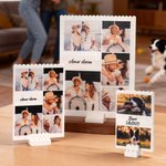 Rompecabezas personalizado de bloques tipo construcción con texto y de 1 a 5 fotos regalo de cumpleaños o aniversario para parejas y familia