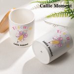 Callie Moment Spersonalizowana różowa doniczka z drewnianą podstawą i imieniem na Dzień Nauczyciela Prezent dla nauczyciela z okazji Dnia Nauczyciela 6