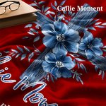 Callie Moment Personalized Watercolor Floral Cross Soft Throw Blanket with Name and Text Christmas Birthday Baptism Gift for Christian Friend