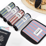Personalized Classic Stripe Luggage Handle Wraps with Name and Text Travel Accessories Birthday Gift for Travel Lovers