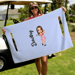 Personalized Cartoon Character Breathable Golf Cart Seat Cover with Name Club Team Birthday Gift for Golf Players Lovers