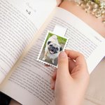 Personalized Stamp Design Photo Magnetic Bookmark Clip with Name Reading Tool Club Birthday Gift for Book Lovers Bookworms