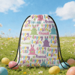 Conejito de Pascua personalizado Nombre Nube de palabras Bolsa de cordón Uso diario Fiesta de Pascua Regalo para estudiantes Niños