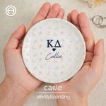 Personalised Sorority Greek Letter Floral Ceramic Trinket Jewellery Dish Greek Week Bid Day Gift for Sisters Friends | Callie × Affinity Licensing